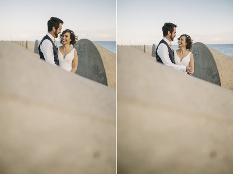 fotos postboda en la playa de barcelona