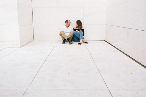 sesión de preboda en caixaforum barcelona