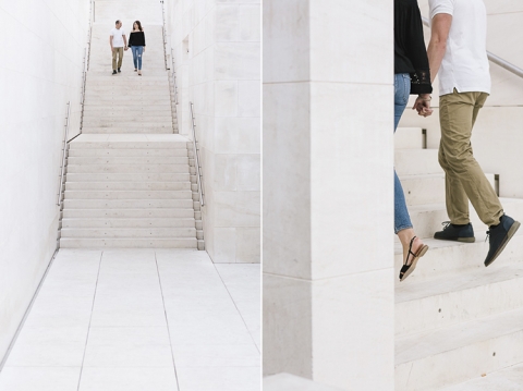 sesión de preboda en caixaforum barcelona