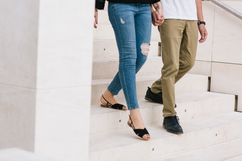 sesión de preboda en caixaforum barcelona