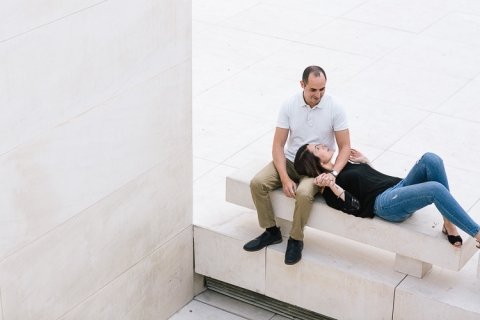 sesión de preboda en caixaforum barcelona