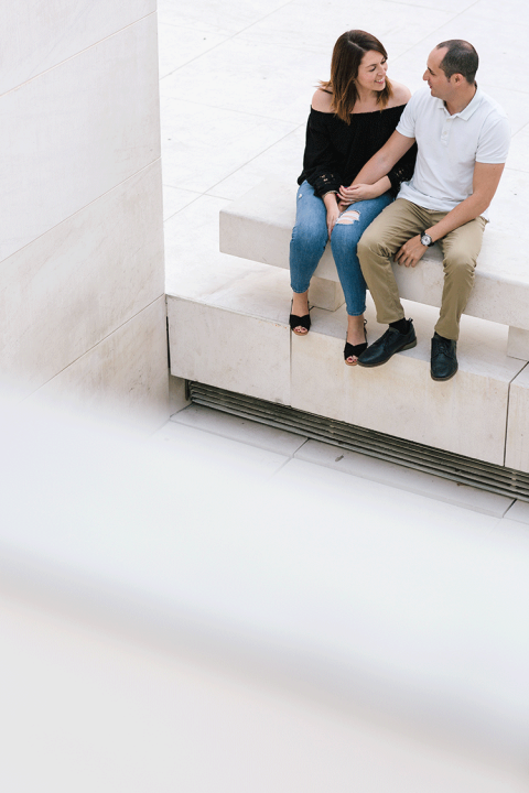 sesión de preboda en caixaforum barcelona