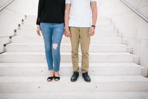 sesión de preboda en caixaforum barcelona