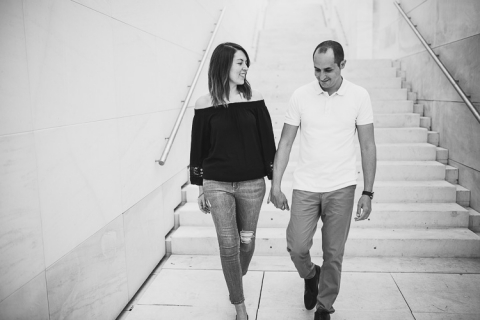 sesión de preboda en caixaforum barcelona