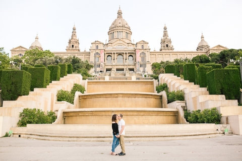 sesión de preboda en montjuic barcelona