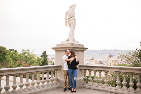 sesión de preboda en montjuic barcelona