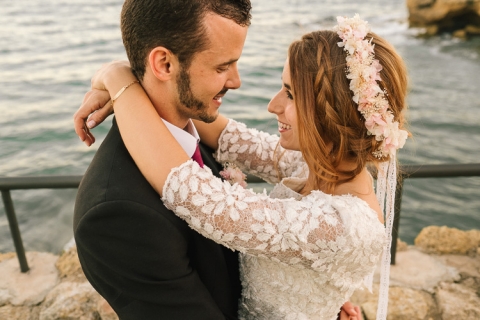 fotografía de bodas en castillo de tamarit
